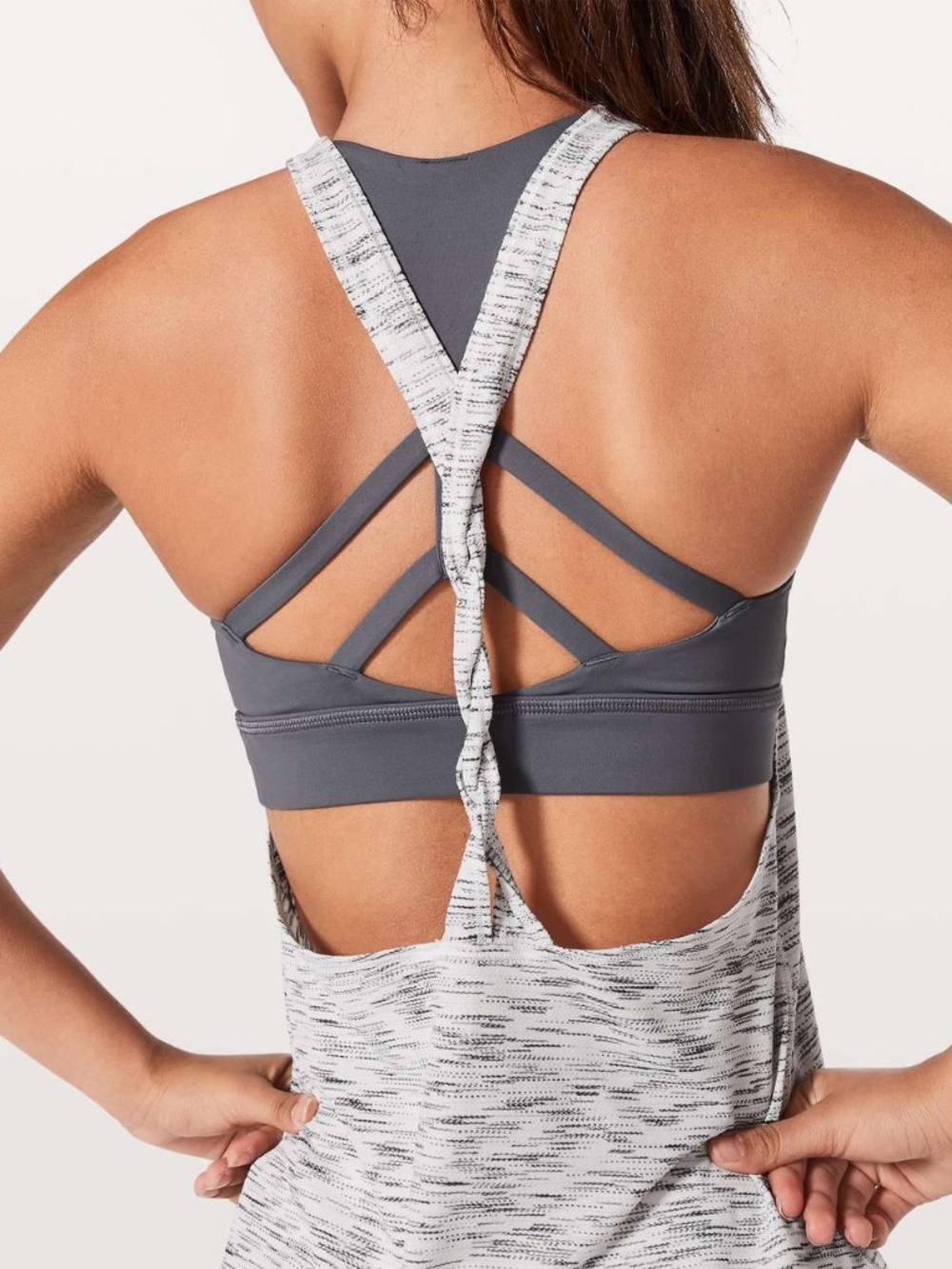 Lululemon Twist & Toil Tank | Tiger Space Dye Black White / Nebula | Size 6